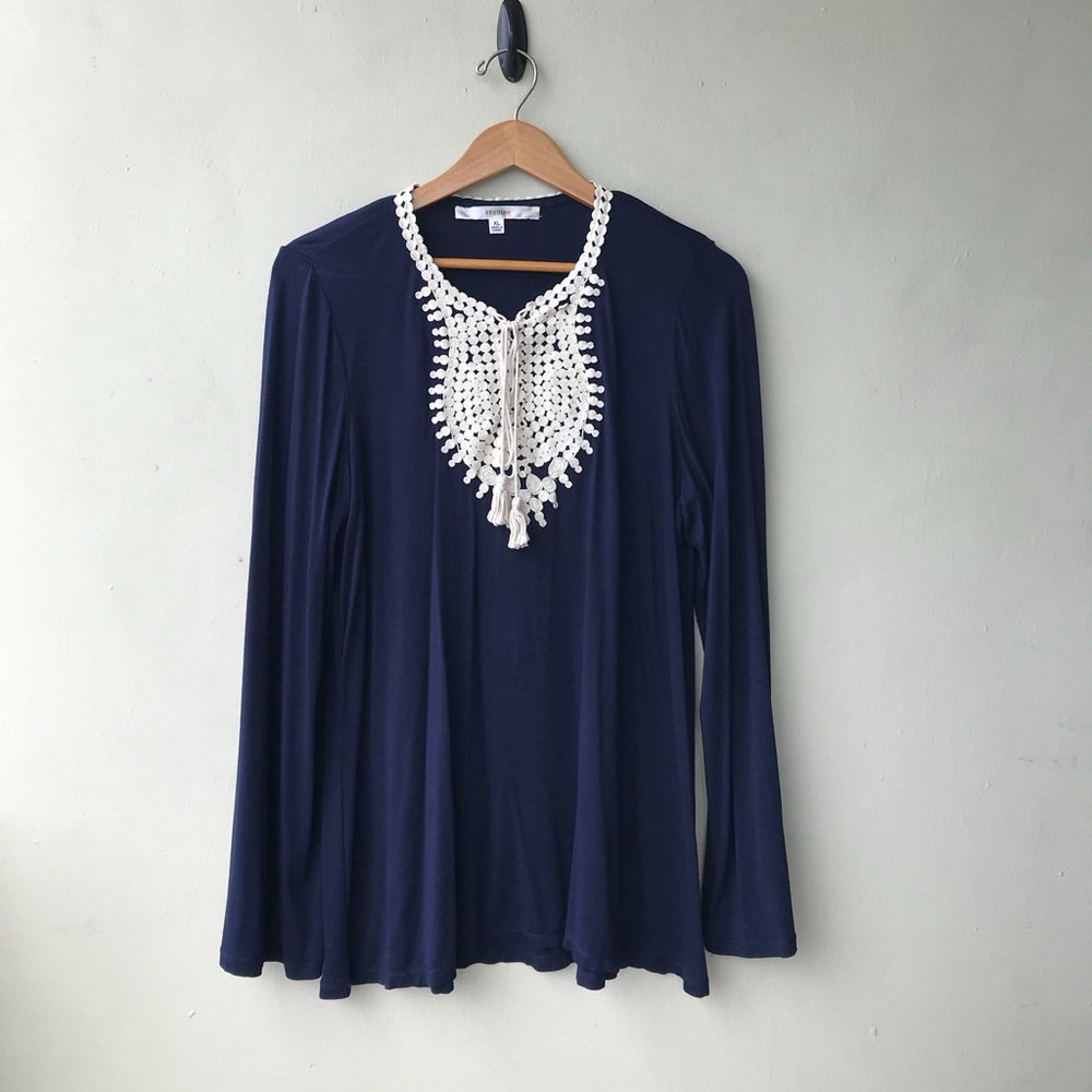 Navy blue top